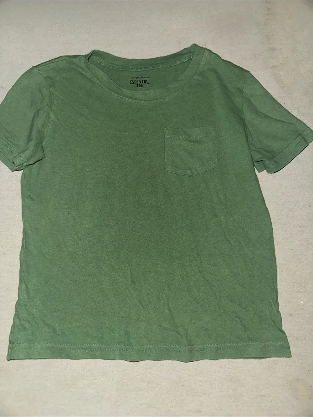 Kids Size 6 Green Pocket T-Shirt